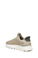 Geox Erkek Bej U Spherica Plus A - Knit.Te + Sy Bağcıklı Sneaker | Derimod